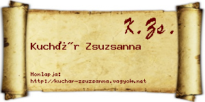 Kuchár Zsuzsanna névjegykártya