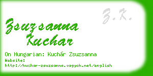 zsuzsanna kuchar business card